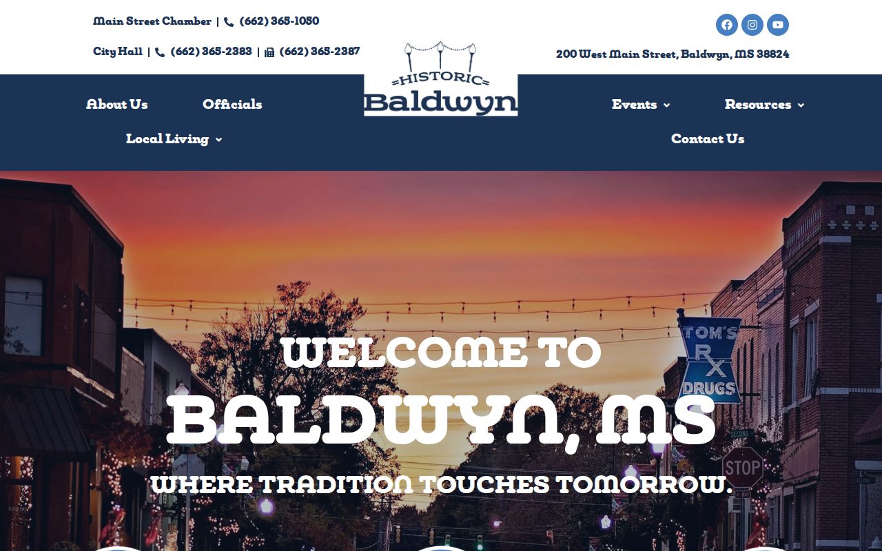 Baldwyn court docket City Hall contact fallback from official city site