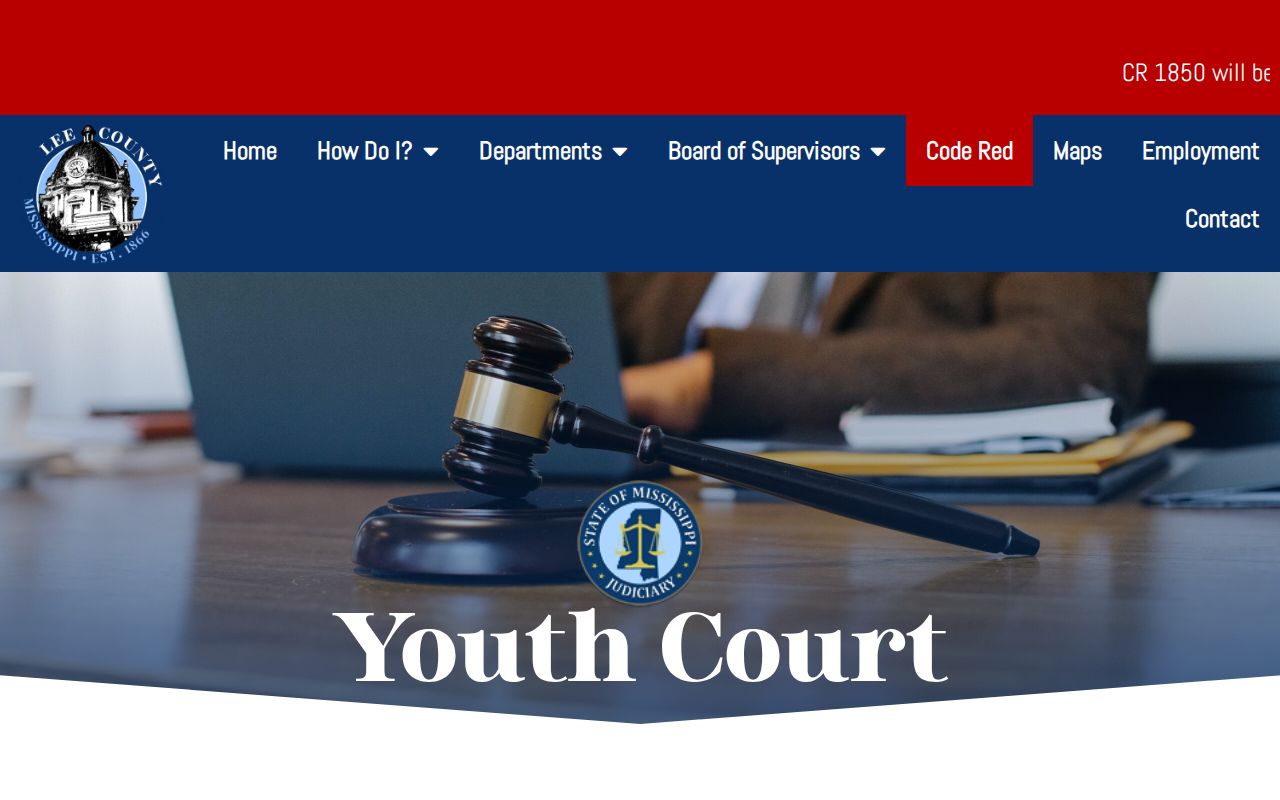 Lee County criminal docket Youth Court public process information
