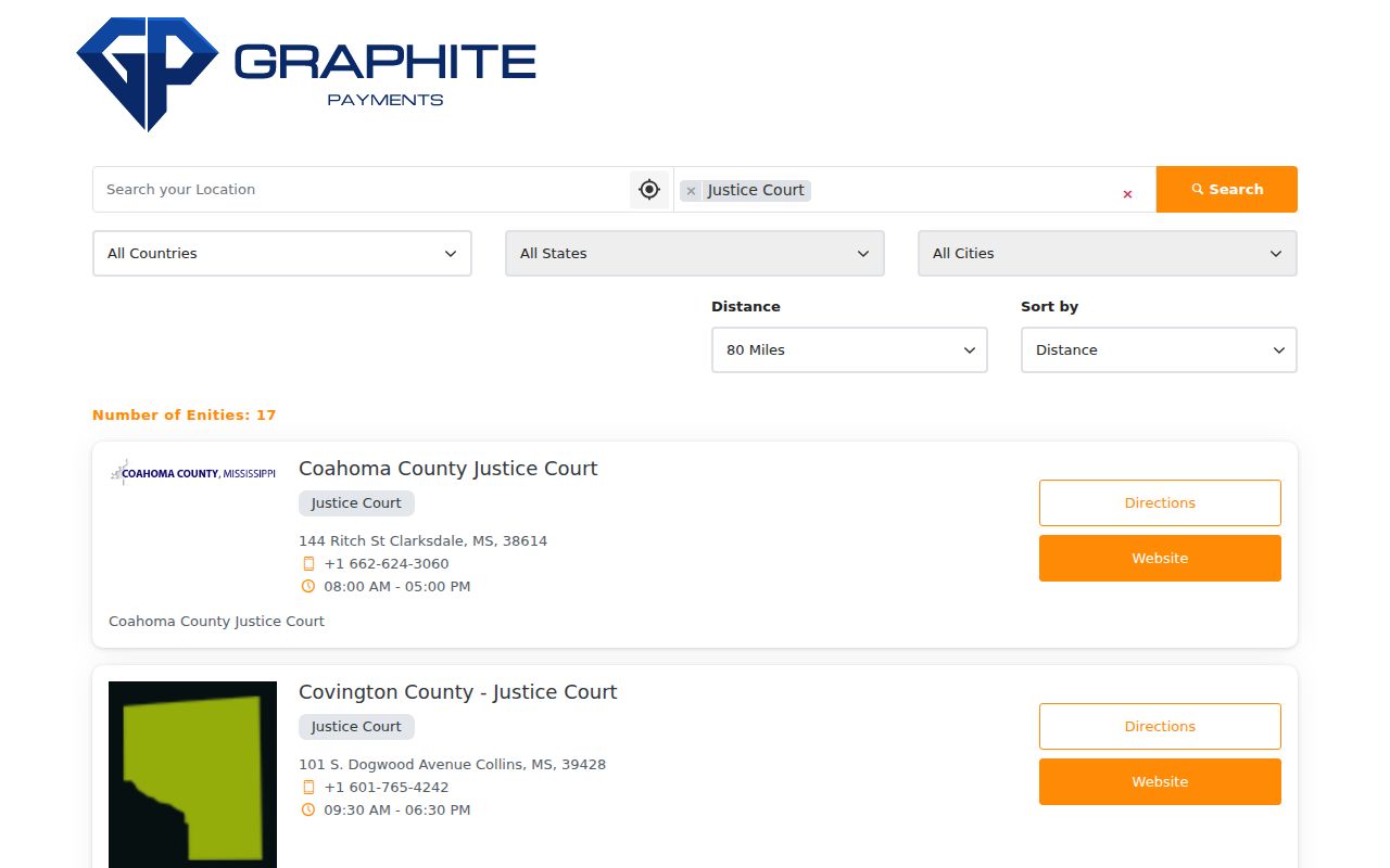 Lee County traffic court records Justice Court payment portal source