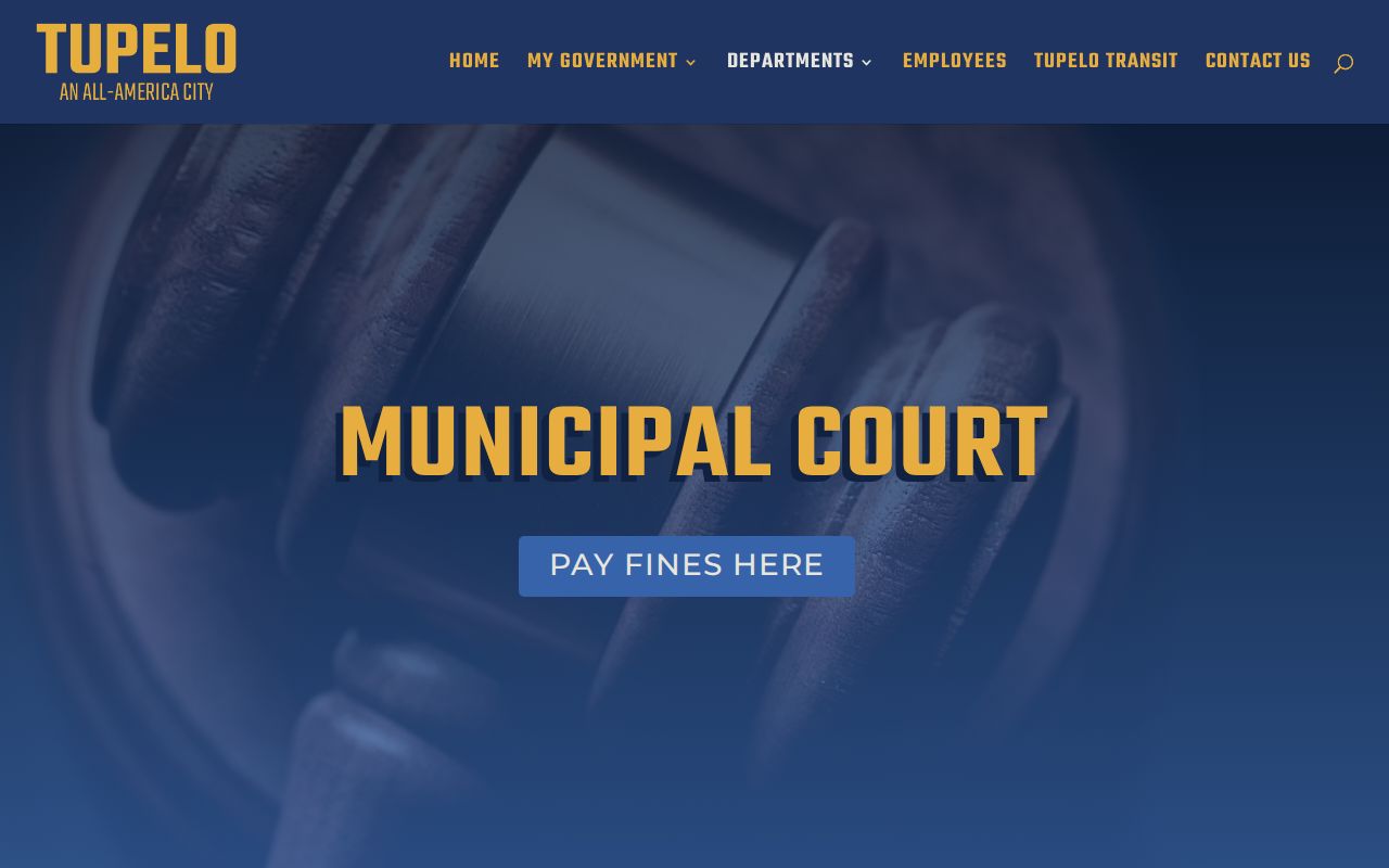 Tupelo court docket information on the Tupelo Municipal Court page